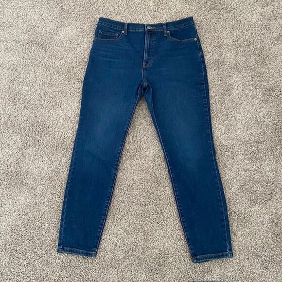 Everlane Blue Jeans Stretch Tapered Denim Sustainable High-Rise Women's 31 Ankle - Picture 9 of 9